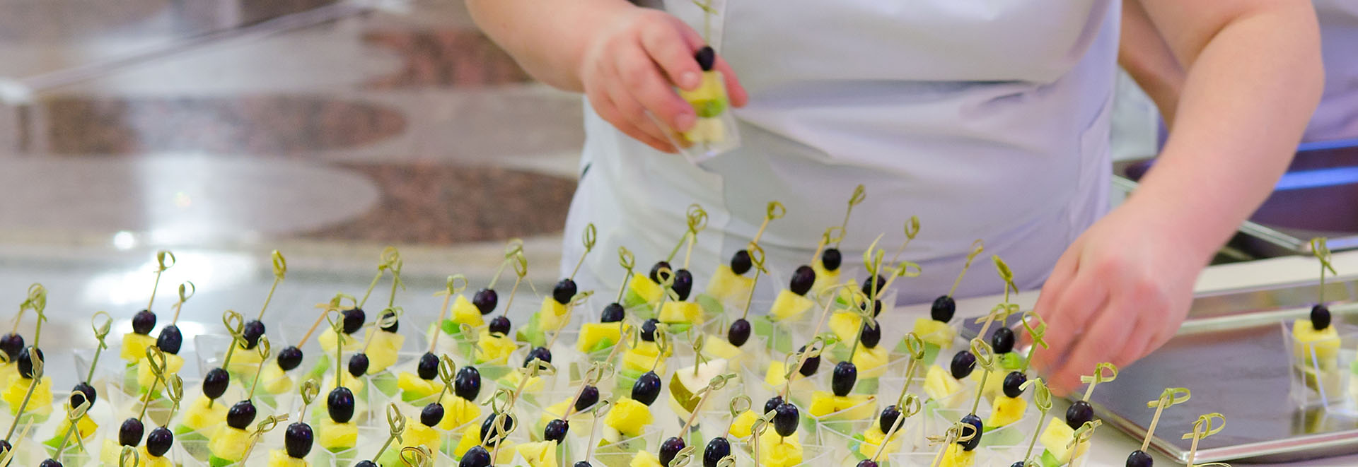 Off-premise catering setup