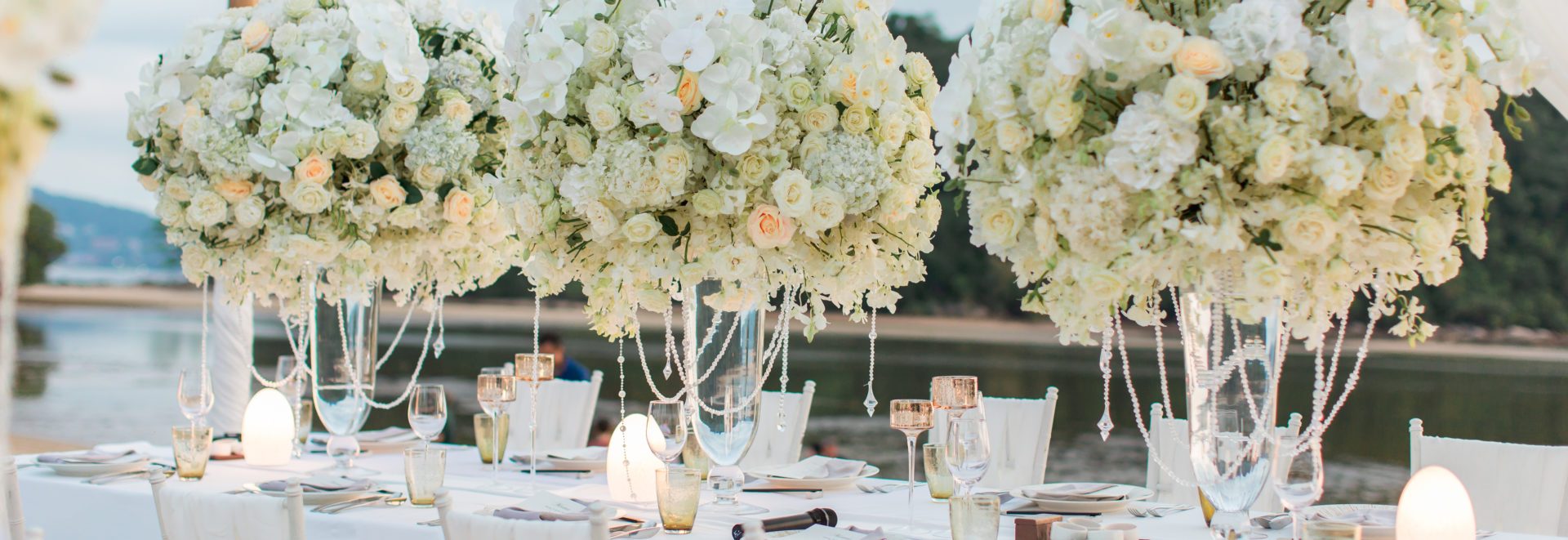 Wedding catering setup